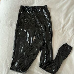 Black plastic leggings from H&M